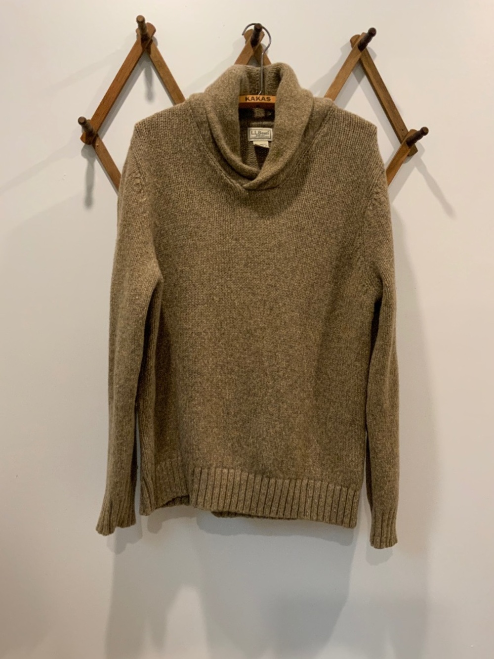 LLBean Lambswool Shawl Collar Sweater